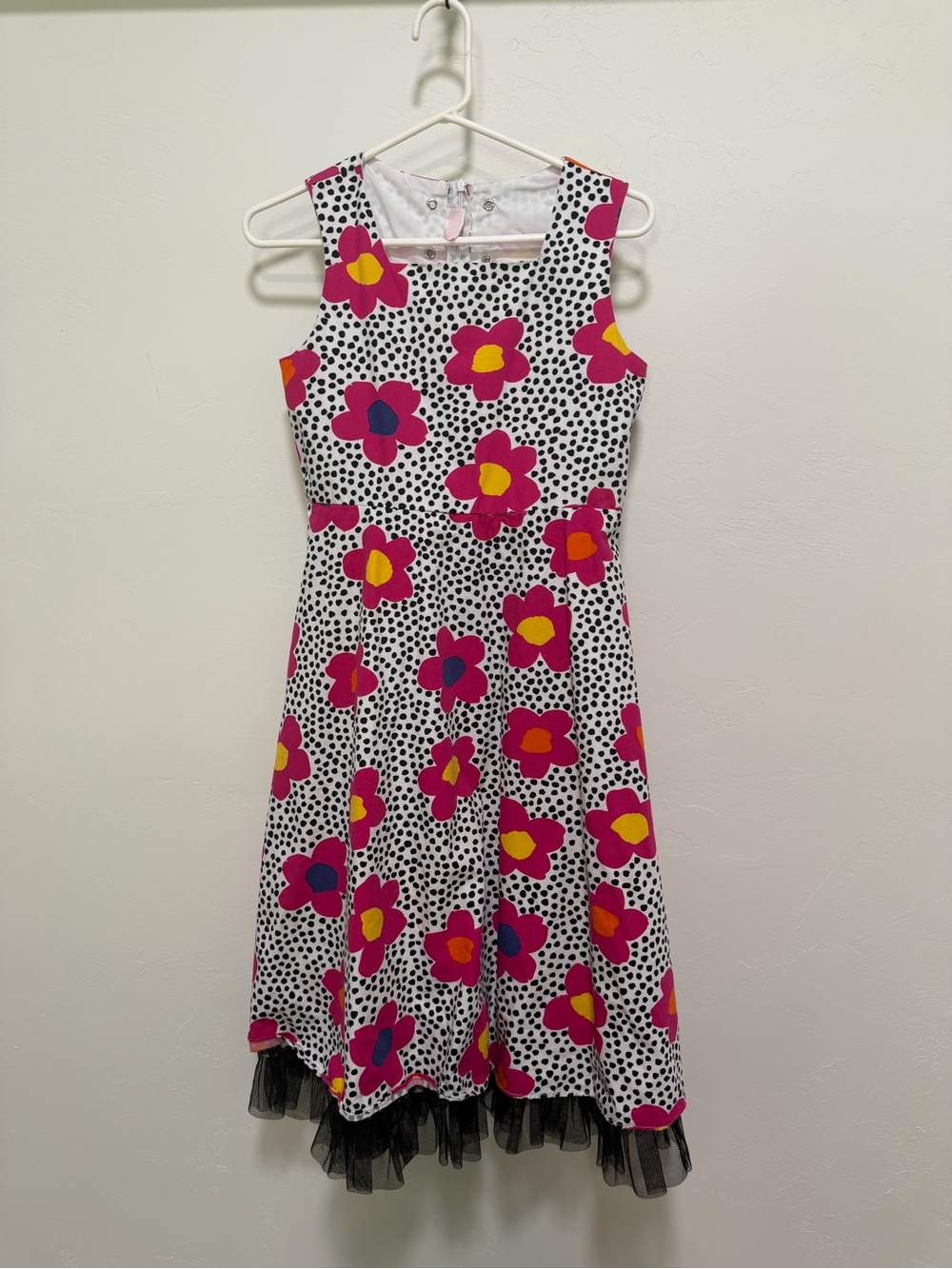 La Princess Women’s Floral Polka Dot Sleeveless Party Dress Size Small
